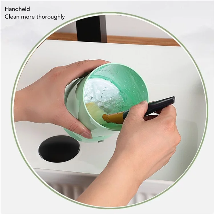 Pannelle Per Trucco Elettrico Caspata di Cosmetici Automatici Busine di Spugne Lavatrice, Cavo USB Alimentato - Verde
