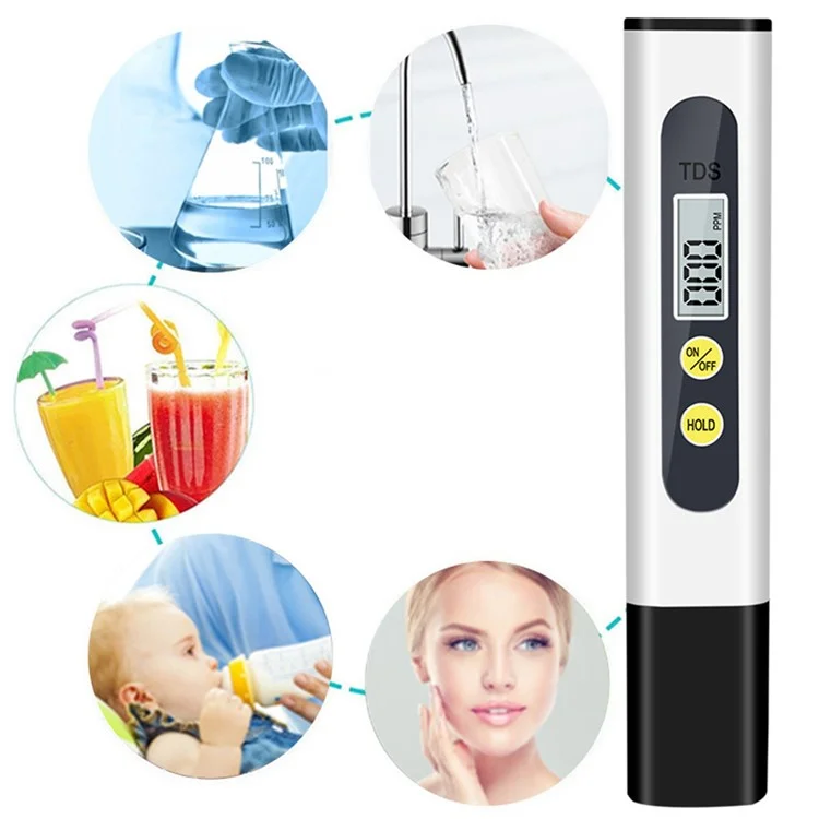 Misuratore portatile digitale TDS per la qualità e la purezza dell'acqua domestica, penna per la misurazione