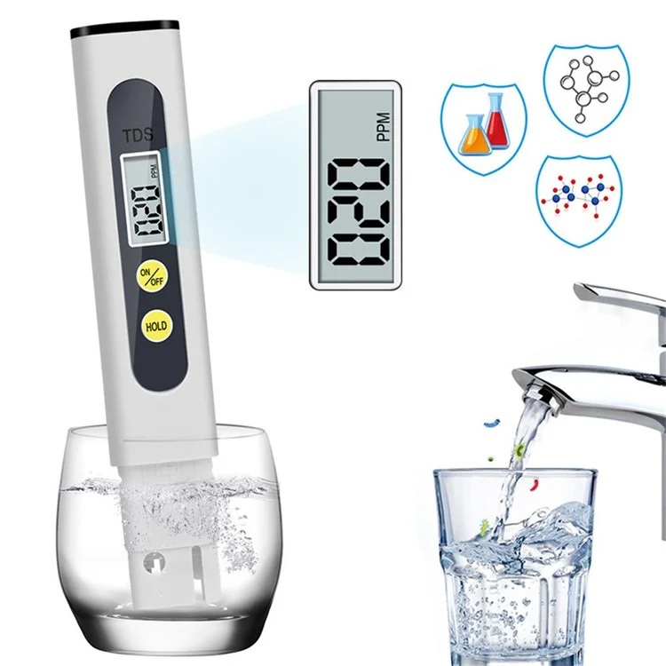 Misuratore portatile digitale TDS per la qualità e la purezza dell'acqua domestica, penna per la misurazione