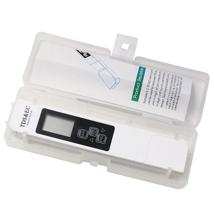 3-in-1 Misuratore Digitale LCD TDS EC Penna Rivelatore Qualità dell'Acqua Tester di Temperatura - Bianco