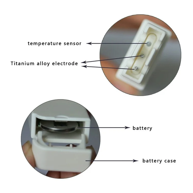 Rilevatore di qualità dell'acqua 3 in 1 Digitale LCD TDS Rilevatore di conducibilità elettrica Pennino tester di temperatura con retroilluminazione - Bianco