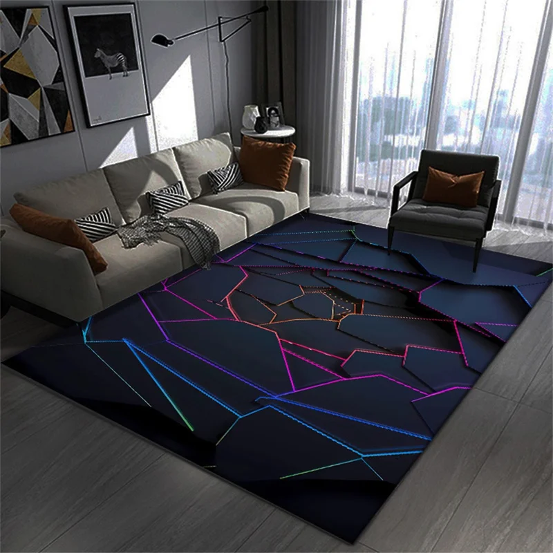 120x160 cm Matta för Sovrum och Takträs Matta med Geometriskt Mönster, Fläckbeständig, Skönhetsdesign - voe+9