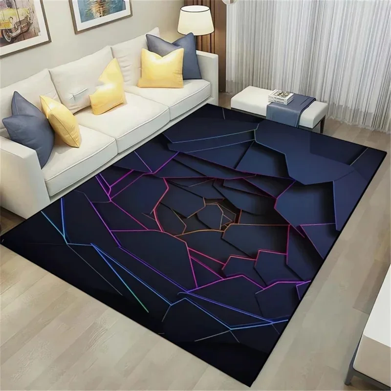 120x160 cm Matta för Sovrum och Takträs Matta med Geometriskt Mönster, Fläckbeständig, Skönhetsdesign - voe+9