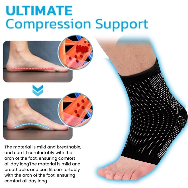 HOUKEA HKA06-A046-1-BK1 1 пара носков для опоры стопы Outdoor Sports Cycling Fitness Anti-Slip Foot Guard Elastic Socks