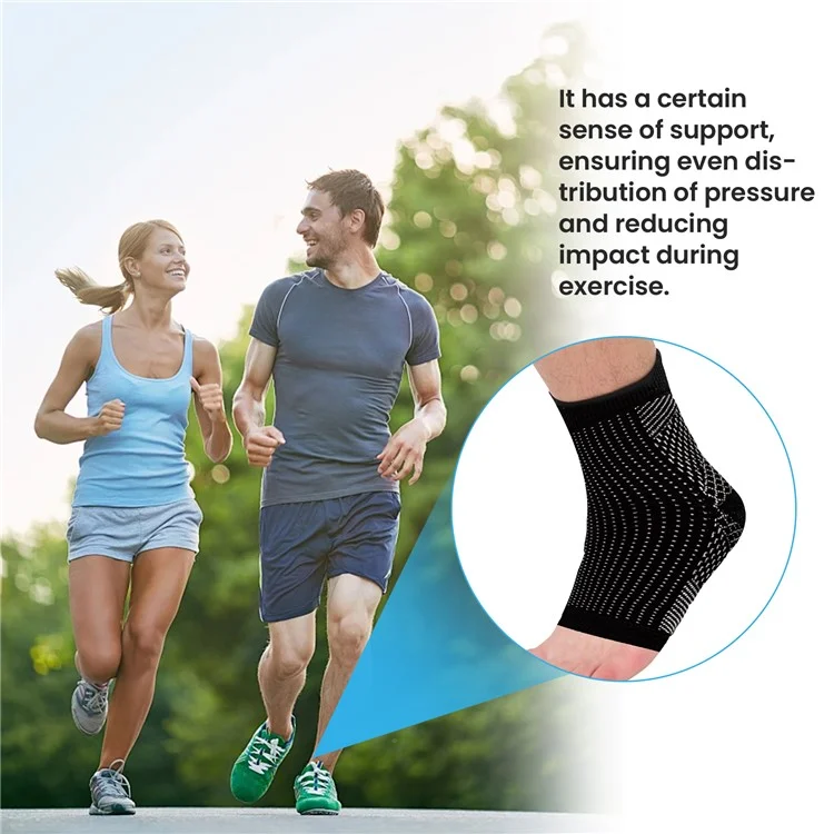 HOUKEA HKA06-A046-1-BK1 1 пара носков для опоры стопы Outdoor Sports Cycling Fitness Anti-Slip Foot Guard Elastic Socks
