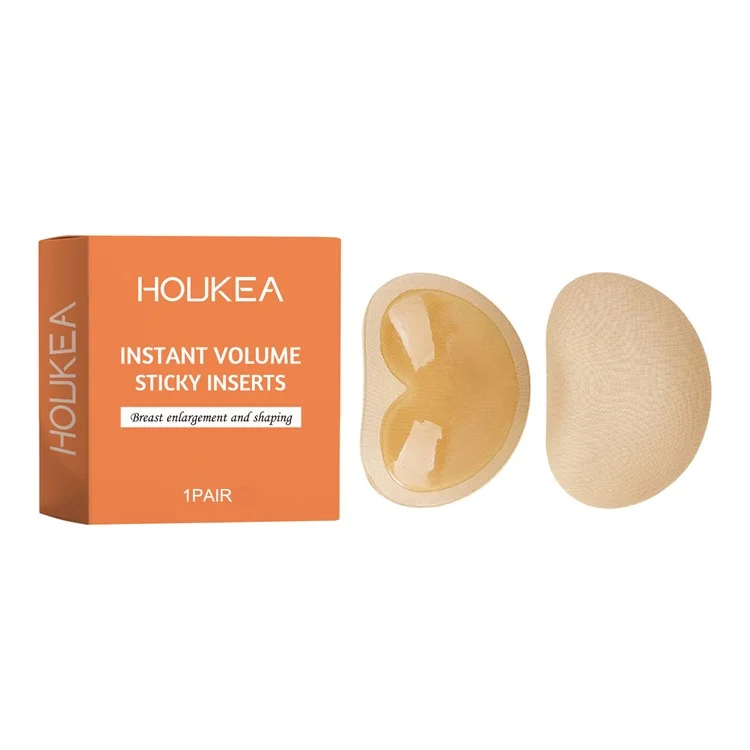 HOUKEA HKC09-A001-1-OG1 1 Par de Almofadas Autoadesivas de Espuma+Silicone para Aumento e Modelagem do Peito