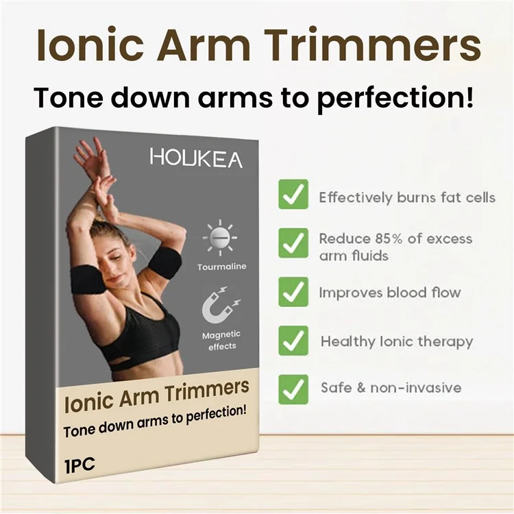 HOUKEA HKB05-A004-1-GY1 Ionisches Armtrimmer Fitness Sports Gewichtheben Armformung Schlankheitsband
