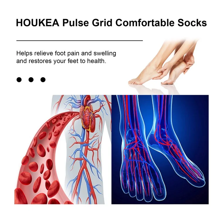 HOUKEA HKB05-A008-1-BU1 1 Pair Yoga Socks Foot Massage Elastic Breathable Non-Slip Fitness Sports Socks