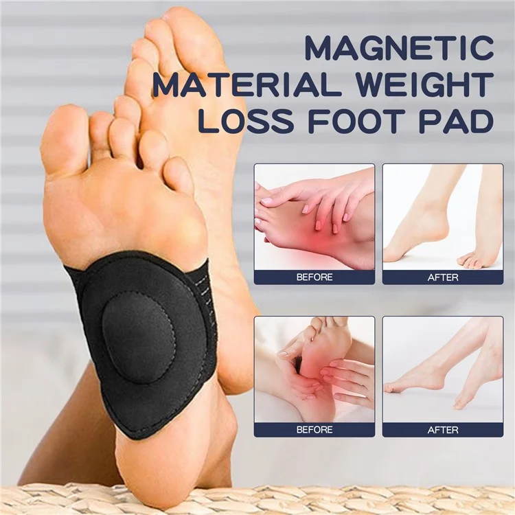 HOUKEA HKB05-A014-1-GY1 1 Pair Acupoint Magnetic Therapy Front Foot Pad Relieve Fatigue Weight Loss Foot Pad
