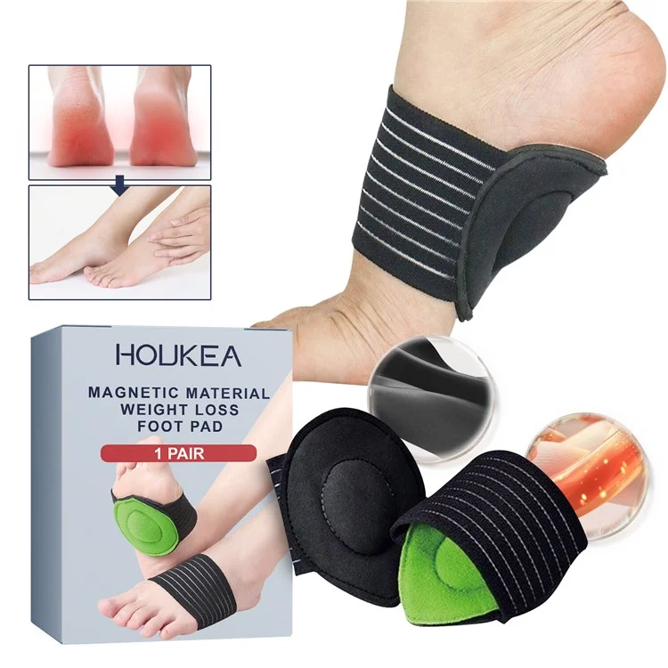 HOUKEA HKB05-A014-1-GY1 1 Pair Acupoint Magnetic Therapy Front Foot Pad Relieve Fatigue Weight Loss Foot Pad