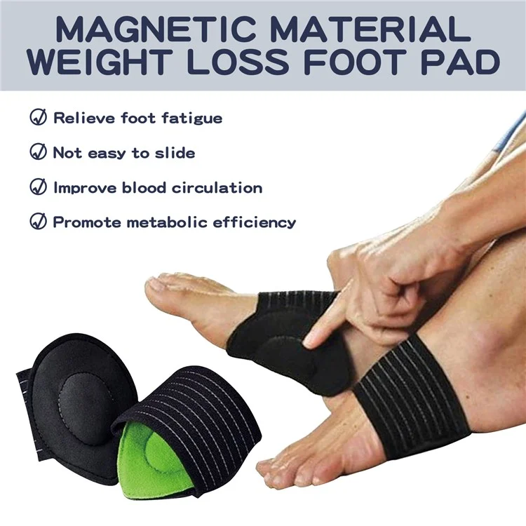 HOUKEA HKB05-A014-1-GY1 1 Pair Acupoint Magnetic Therapy Front Foot Pad Relieve Fatigue Weight Loss Foot Pad