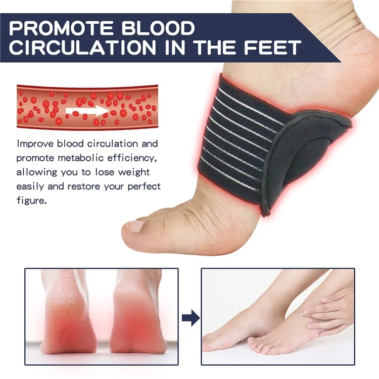 HOUKEA HKB05-A014-1-GY1 1 Pair Acupoint Magnetic Therapy Front Foot Pad Relieve Fatigue Weight Loss Foot Pad