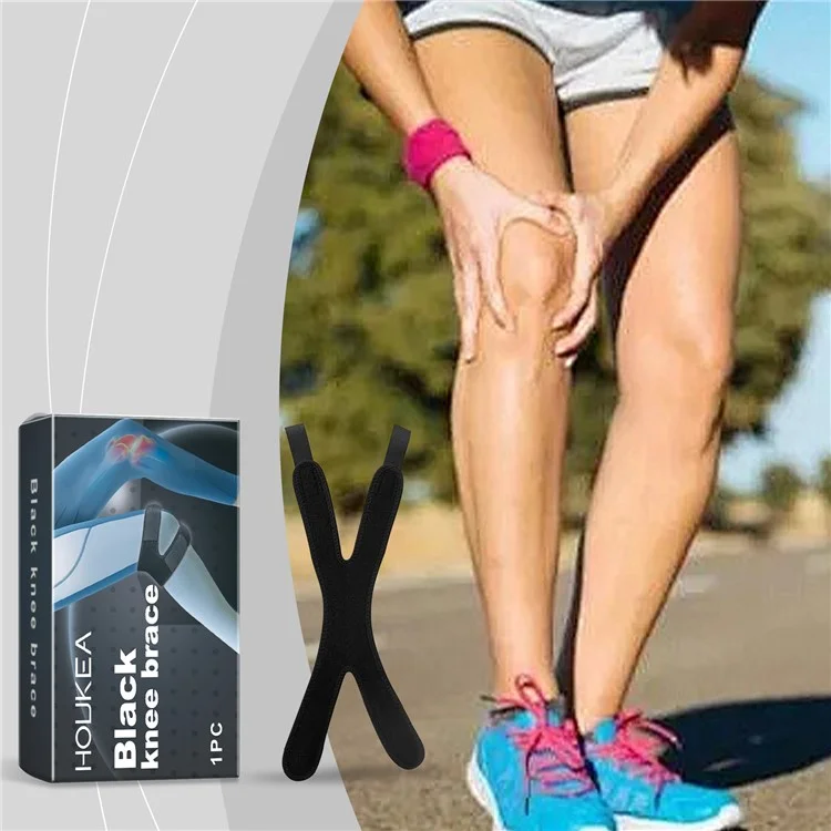 Houkea J01-0106-01 1pc X Form Knie Wrap Therapie Wiederherapie-stützklammer Für Outdoor-sportarten