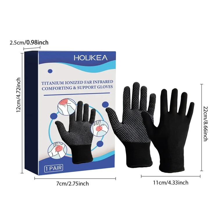 Houkea HKA06-A036-1-WH1 1 Paar Steifheit Schmerzlinderung Handschuhe Berührung Kontrolle Voller Finger Handpflege Handschuhe