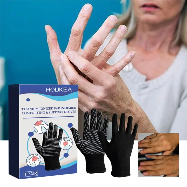Houkea HKA06-A036-1-WH1 1 Paar Steifheit Schmerzlinderung Handschuhe Berührung Kontrolle Voller Finger Handpflege Handschuhe