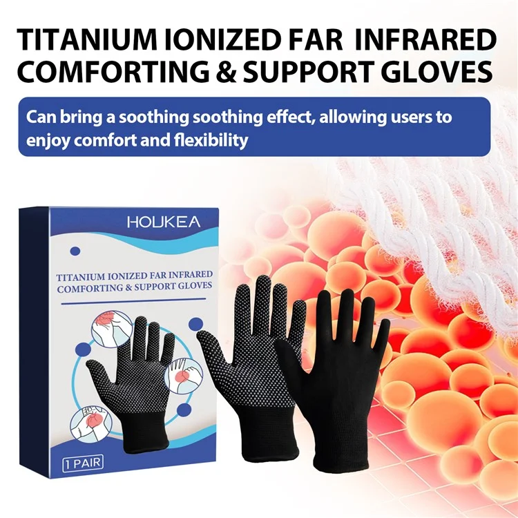 Houkea HKA06-A036-1-WH1 1 Paar Steifheit Schmerzlinderung Handschuhe Berührung Kontrolle Voller Finger Handpflege Handschuhe