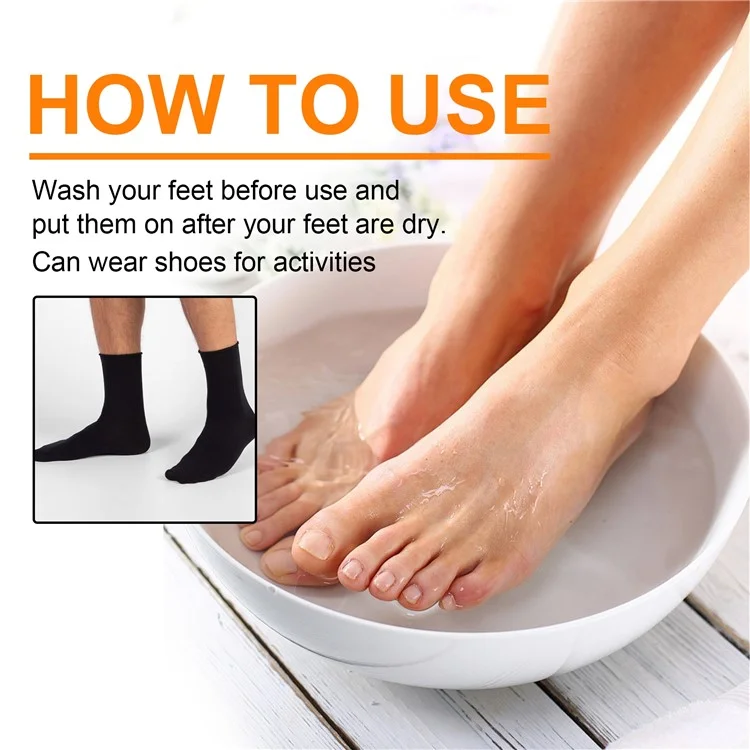 Houkea HKA06-A035-1-BK1 1 Paar Turmalin Ionische Massage-socken Winter Warme Fußpflege Massage Socken