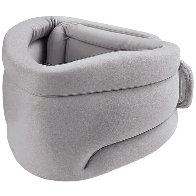 Collar Con Esponja Suave de la Esponja Suave Soporte de Cuello Transpirable Para el Alivio de la Presión de la Columna Cervical - Gris
