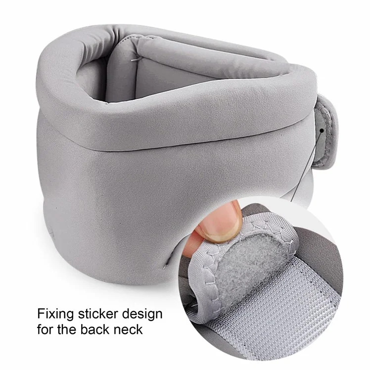 Collar Con Esponja Suave de la Esponja Suave Soporte de Cuello Transpirable Para el Alivio de la Presión de la Columna Cervical - Gris