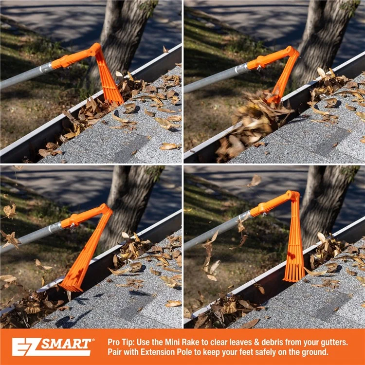 Plastic Gutter Cleaning Rake Roof Gutter Scoop Garden Leaf Remover Rain Gutter Cleaning Tool