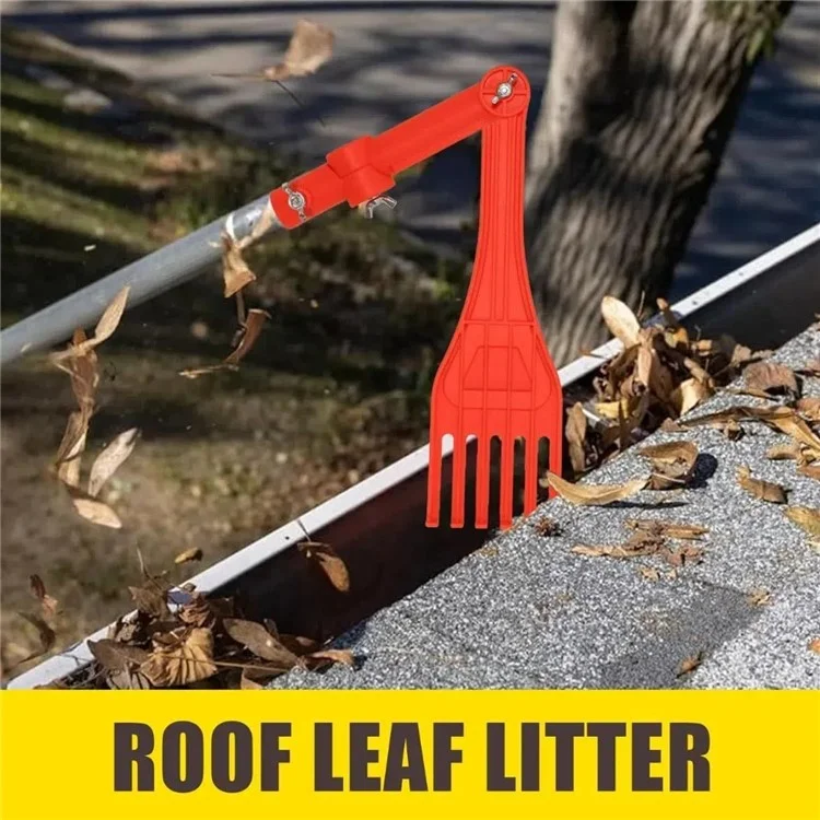 Plastic Gutter Cleaning Rake Roof Gutter Scoop Garden Leaf Remover Rain Gutter Cleaning Tool