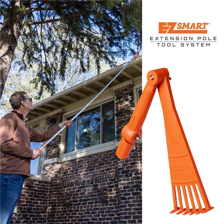Plastic Gutter Cleaning Rake Roof Gutter Scoop Garden Leaf Remover Rain Gutter Cleaning Tool