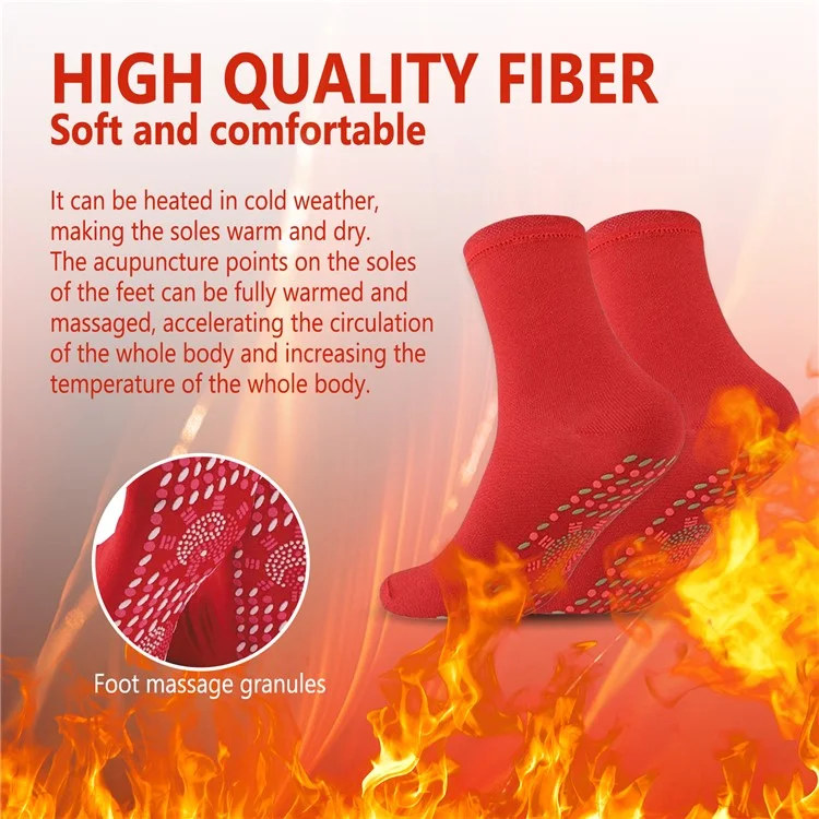 HOUKEA HKA06-A014-1-MK1 1 Paar selbsterhitzende Massagesocken, Winter-Outdoorsportsocken zur Fußerwärmung