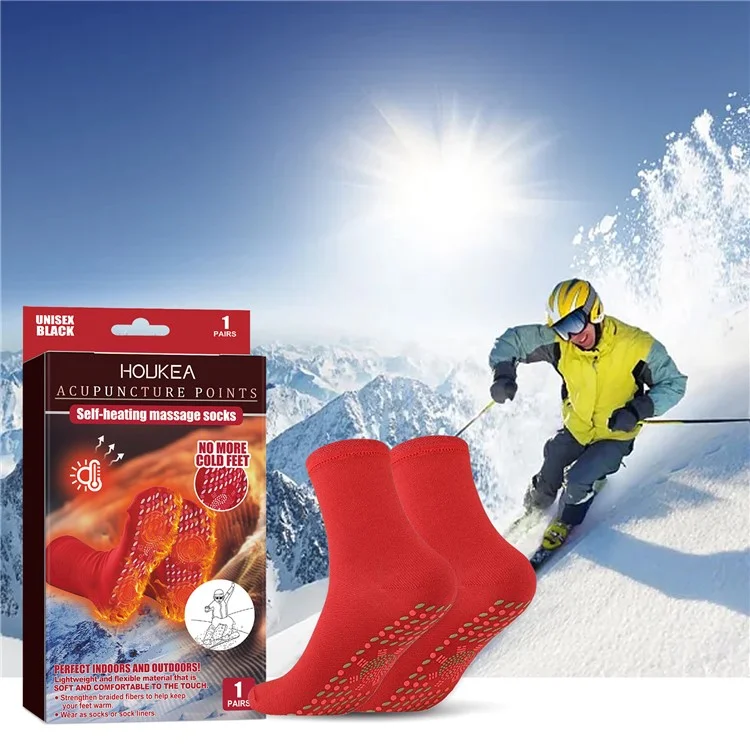 HOUKEA HKA06-A014-1-MK1 1 Paar selbsterhitzende Massagesocken, Winter-Outdoorsportsocken zur Fußerwärmung