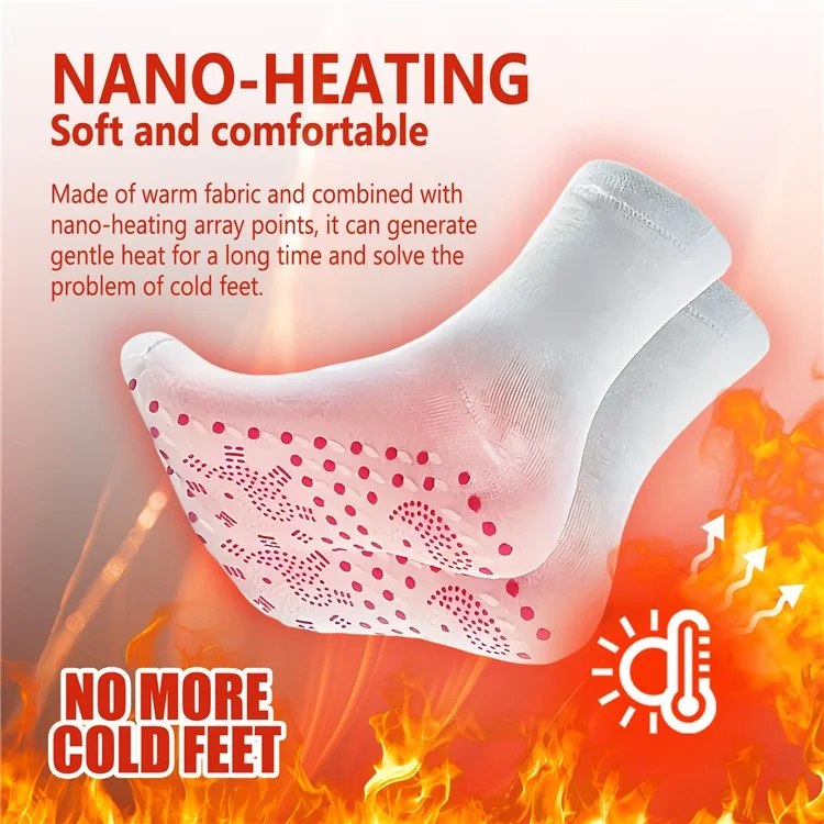 HOUKEA HKA06-A019-2-MK1 1 Paar Wintersocken winddicht für Outdoor-Sportarten, selbstheizende Massagesocken