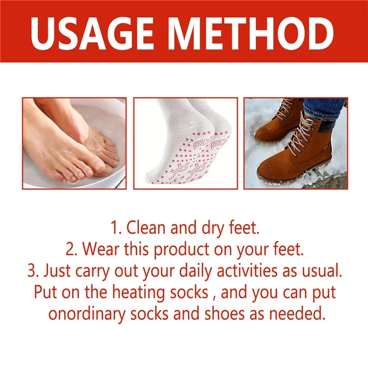 HOUKEA HKA06-A019-2-MK1 1 Paar Wintersocken winddicht für Outdoor-Sportarten, selbstheizende Massagesocken