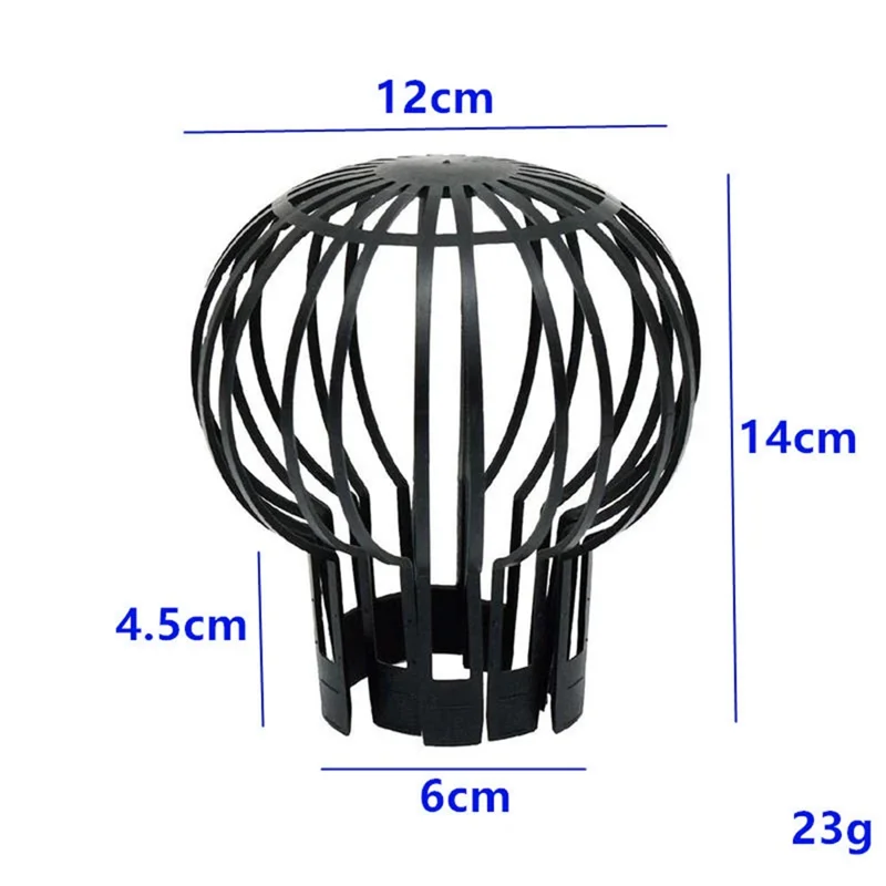 Anti-Clogging Roof Downspout Round Plastic Mesh Cover Filter Cap Floor Drain Plastic Drainage Cover
