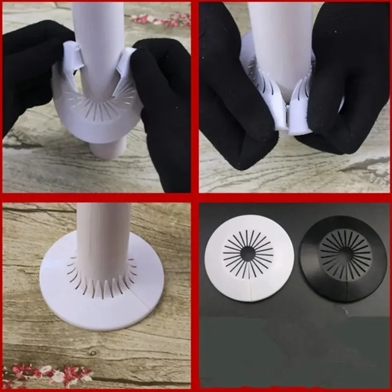 4Pcs Heating Pipe Wall Hole Decoration Cover Drainage Faucet Water Pipe PVC Decoration Rings