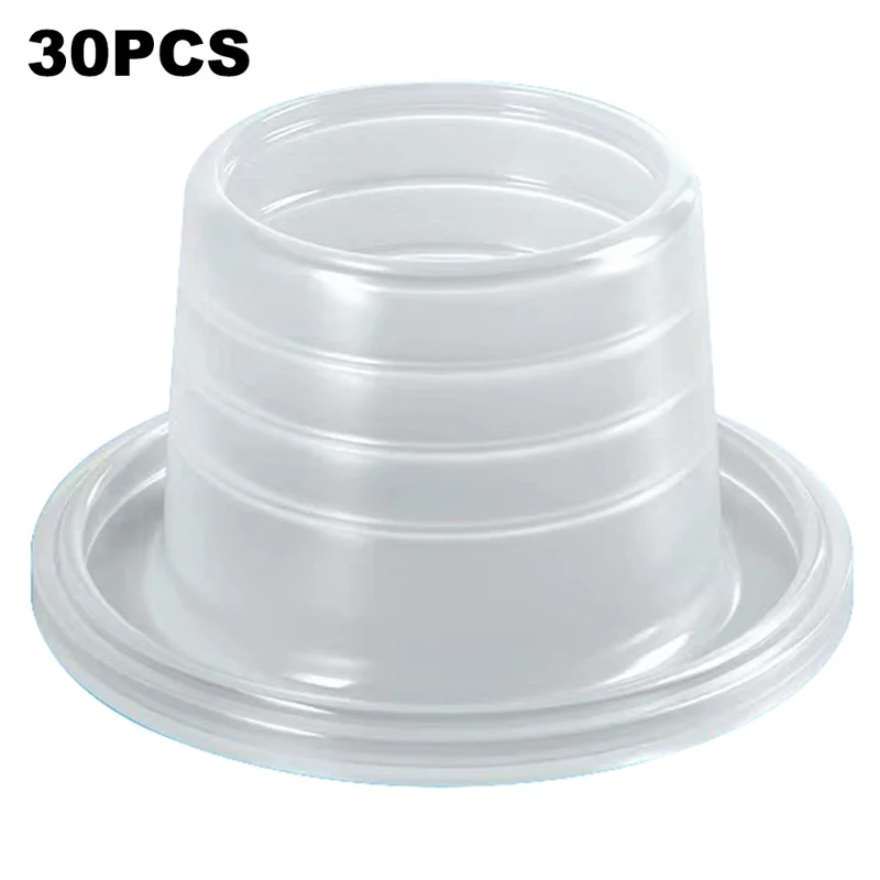 30Pcs Faucet Triangle Valve Leak-Proof Sealing Gasket Faucet Plumbing Silicone Seal Ring Washers - Transparent