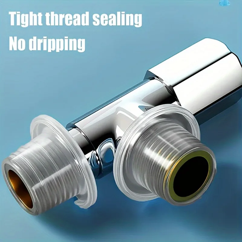 30Pcs Faucet Triangle Valve Leak-Proof Sealing Gasket Faucet Plumbing Silicone Seal Ring Washers - Transparent