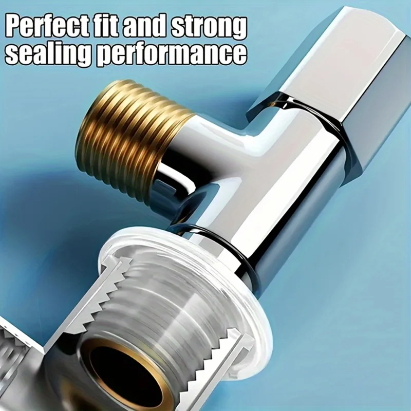 30Pcs Faucet Triangle Valve Leak-Proof Sealing Gasket Faucet Plumbing Silicone Seal Ring Washers - Transparent