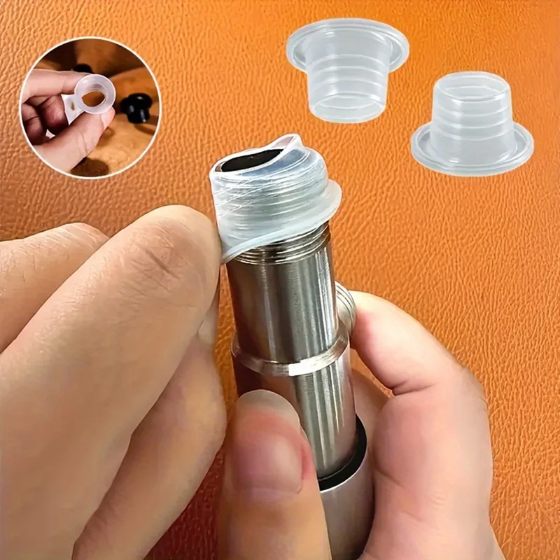 30Pcs Faucet Triangle Valve Leak-Proof Sealing Gasket Faucet Plumbing Silicone Seal Ring Washers - Transparent