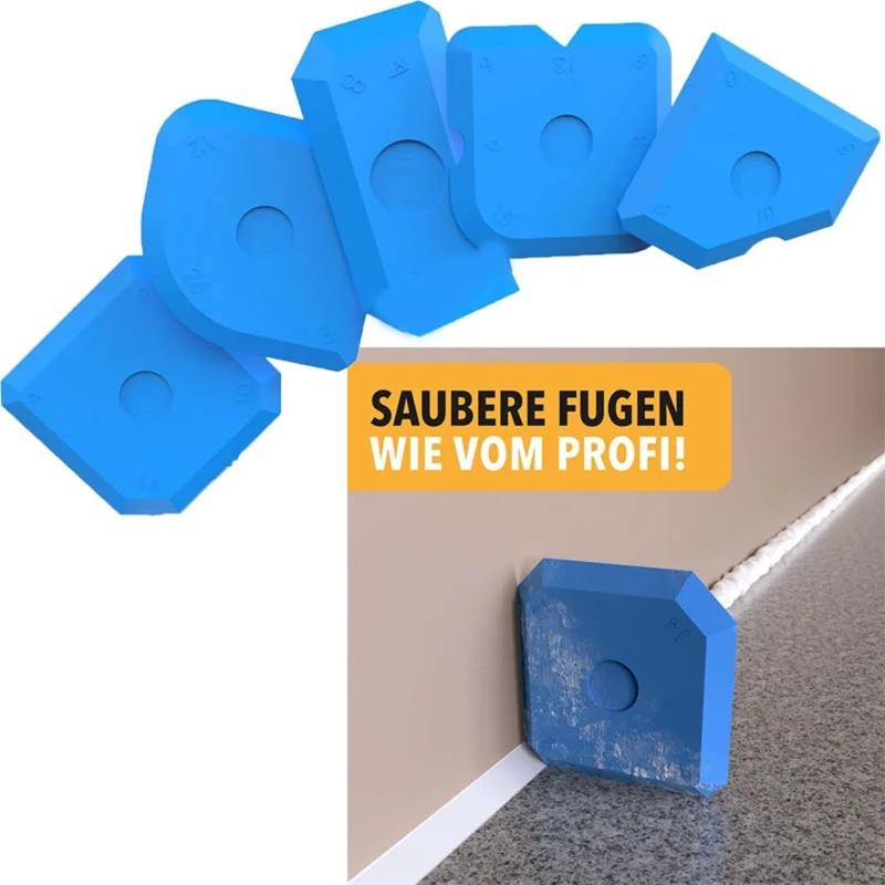 5Pcs Silicone Sealant Tool Spreader Caulk Tile Grout Applicator Window Door Cement Caulk Removal Tool - Red