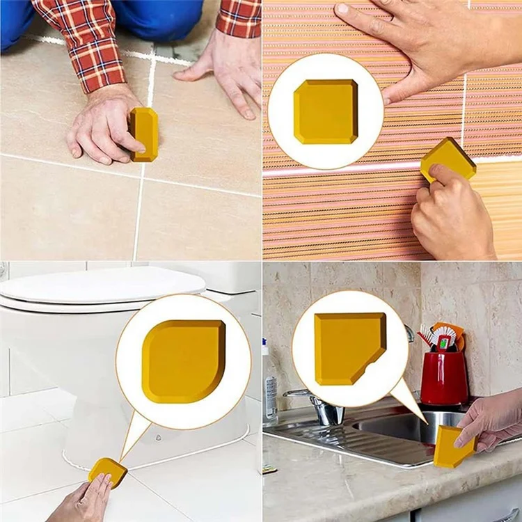 5Pcs Silicone Sealant Tool Spreader Caulk Tile Grout Applicator Window Door Cement Caulk Removal Tool - Green