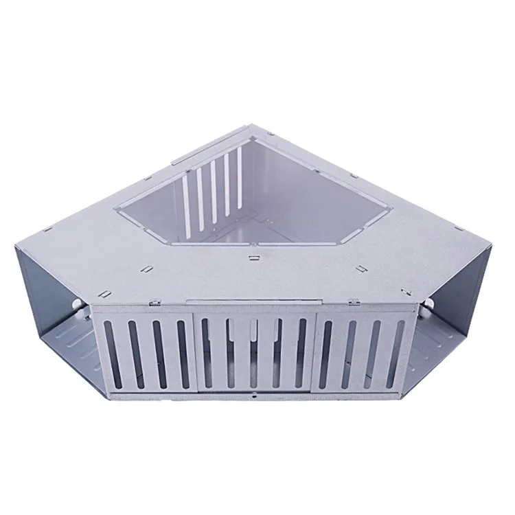 Automatic Continuous Mouse Trap Galvanized Iron Triangular Dual Door Mouse Cage