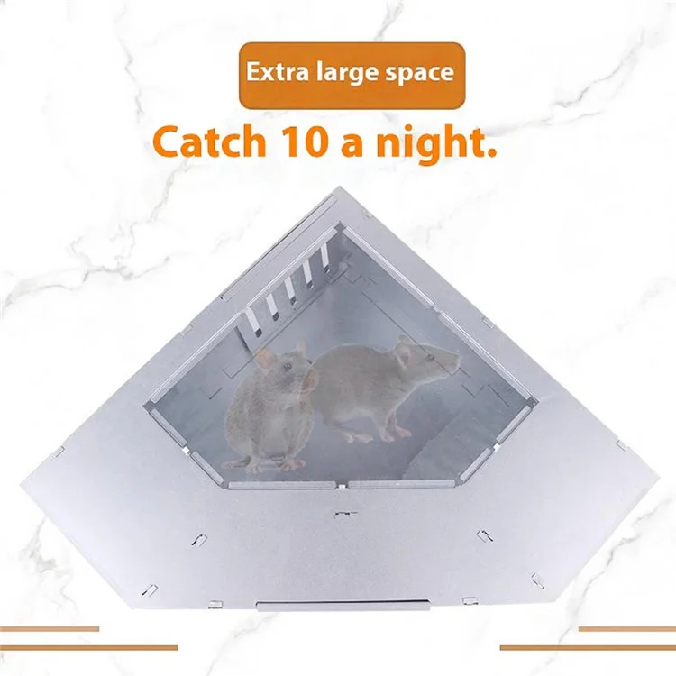 Automatic Continuous Mouse Trap Galvanized Iron Triangular Dual Door Mouse Cage