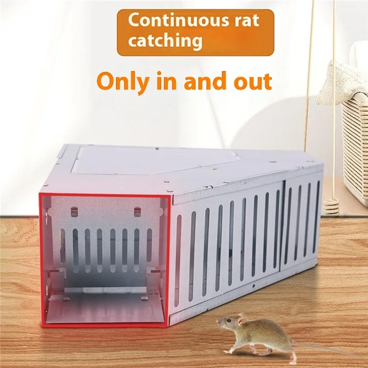 Automatic Continuous Mouse Trap Galvanized Iron Triangular Dual Door Mouse Cage