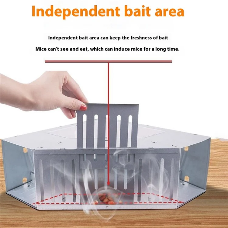 Automatic Continuous Mouse Trap Galvanized Iron Triangular Dual Door Mouse Cage