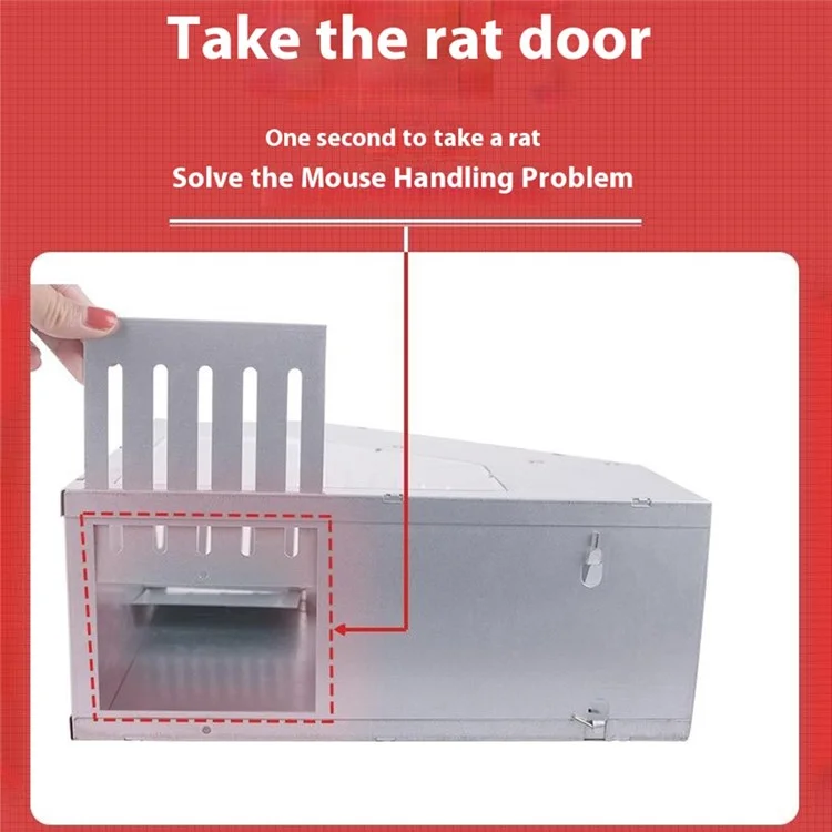 Automatic Continuous Mouse Trap Galvanized Iron Triangular Dual Door Mouse Cage