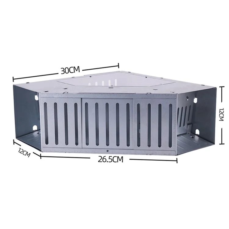 Automatic Continuous Mouse Trap Galvanized Iron Triangular Dual Door Mouse Cage