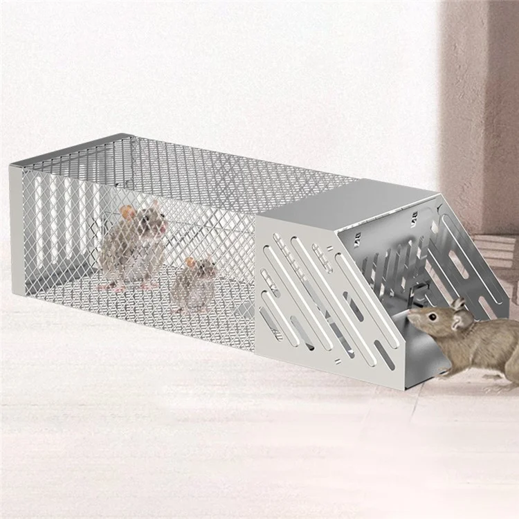 Trappe à souris humaine Maison Porte continue en acier galvanisé Cage à rats