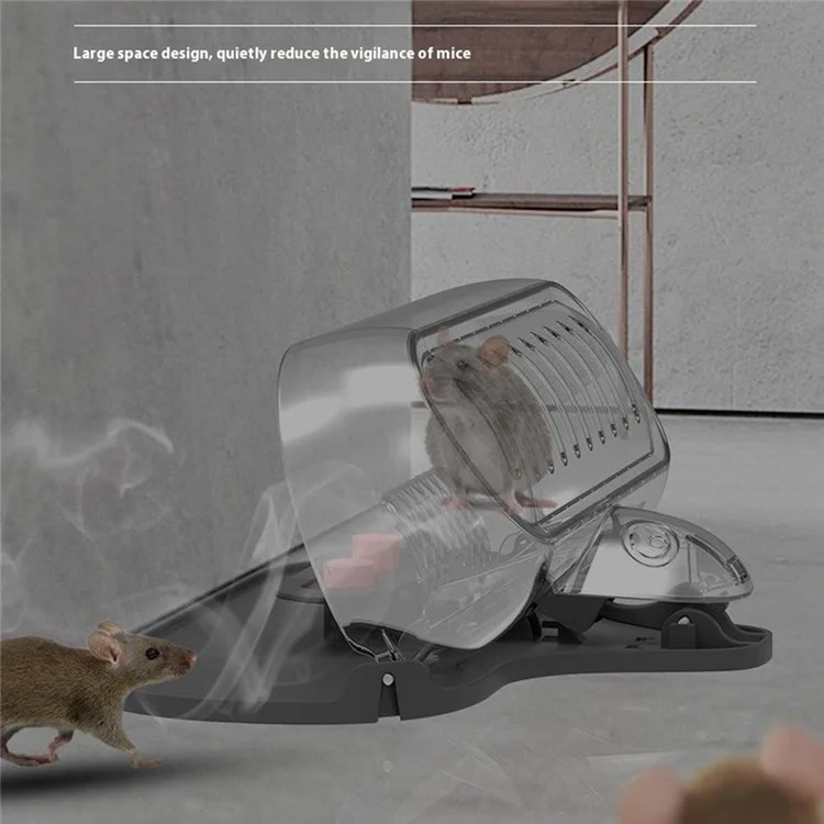 Side Buckle Mouse Trap Sensitive ABS Plastic Mice Catcher with Transparent Lid