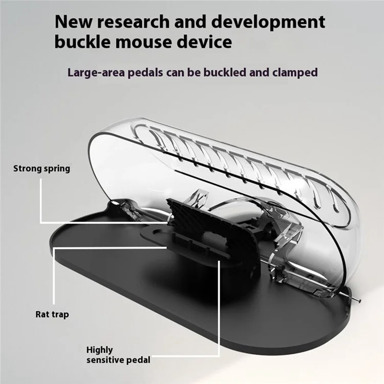 Side Buckle Mouse Trap Sensitive ABS Plastic Mice Catcher with Transparent Lid