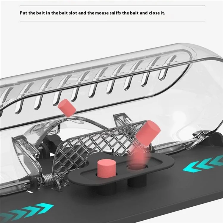 Side Buckle Mouse Trap Sensitive ABS Plastic Mice Catcher with Transparent Lid