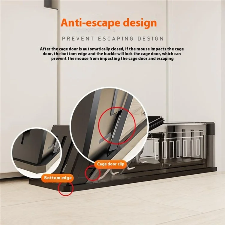 Sensitive Trigger Mouse Trap Large Opening ABS+PC Rat Catcher Cage