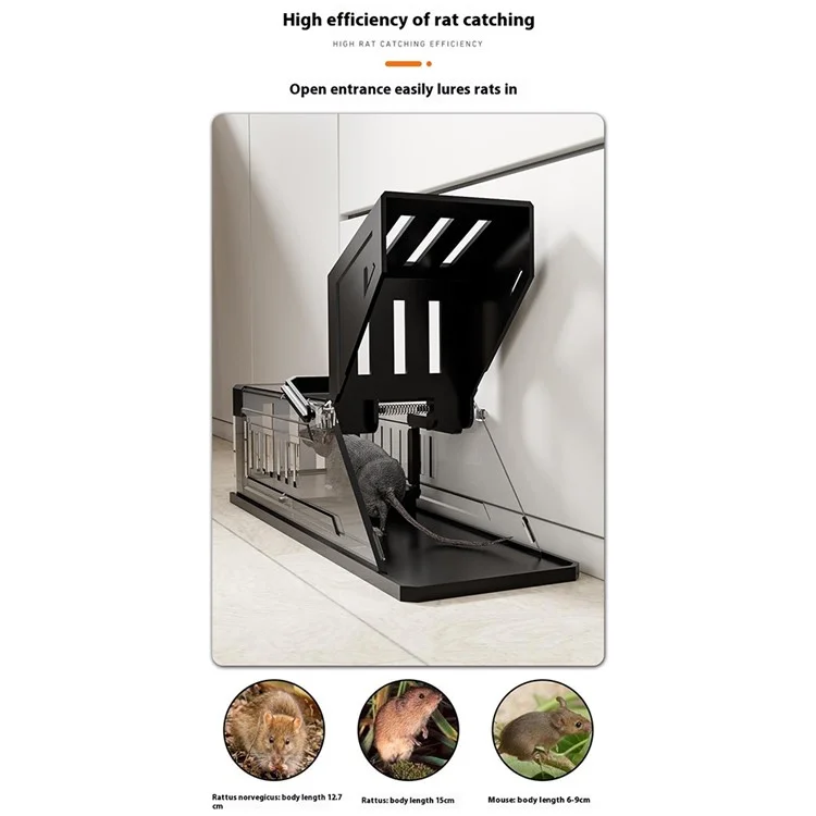 Sensitive Trigger Mouse Trap Large Opening ABS+PC Rat Catcher Cage